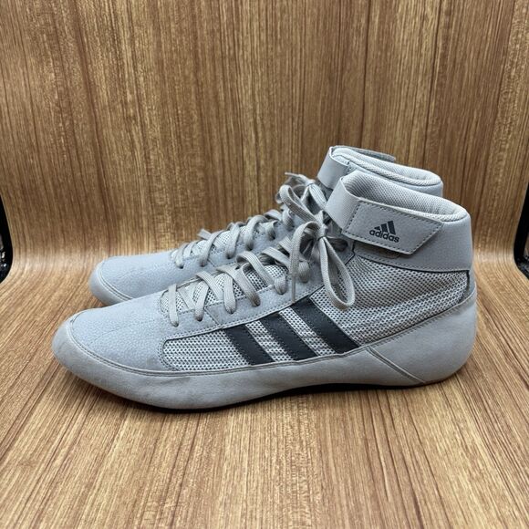 Adidas HVC 2 Wrestling Shoes MMA Combat Boxing Gray Gum Mens Size 14.5‎ main image 8
